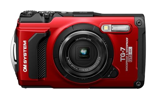 OM SYSTEM Tough TG-7 Outdoor Kamera Wasserdicht & Stoßfest F2.0 Rot