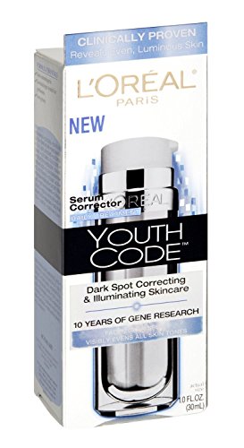 L'Oreal Youth Code Dark Spot Correcting & Illuminating Skin Care Serum Corrector Daily Treatment 1 oz (Pack of 2)