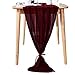Aviviho 10ft Burgundy Table Runner Chiffon Table Runner Wedding Table Runner 29 x 120 Inch for Romantic Wedding Decor Boho Party Bridal Shower Baby Shower Party Table Decorations