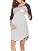 Ekouaer Maternity Dress Navy Blue