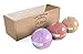 Bath Bomb Gift Set 3 EXTRA LARGE Bath Fizzies with Silk Soap from Bei Momenti -Soothing Moisturizing Lush Spa Baths Nourish Soften and Restore Skin with Shea Butter Natural Extracts Plants & Grasses