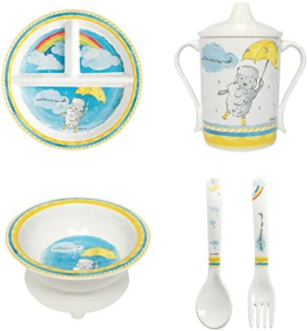 Baby Cie Children's Plate Set in Suit ton arc-en-ciel (Follow Your Rainbow)