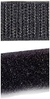 Merriway BH02187 (24 Pcs) Self Adhesive Pad Hook and Loop, 22 x 22 mm Black - Pack of 24 Pieces