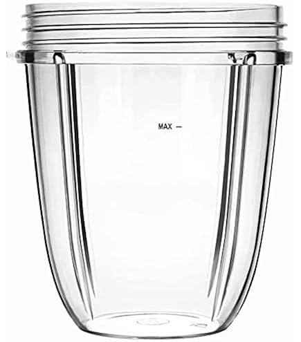 Poweka Tasse de rechange compatible avec la machine NutriBullet 600 W Pro 900 W NB-101S NB-201, couvercle à rabat, couvercle hermétique et lame d'extraction Gris 710 ml