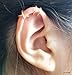 No Piercing Set Of Two Ear Cuffs For Upper Ear Cartilage,Fake Conch Earring, ear jackets- Sterling Silver, 14k Gold Filled.