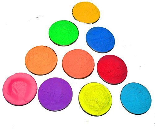 Holi Colors (Non Toxic Holi Colors) 10 Assorted Colors of 50 Grams Each by DD's Royal