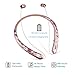 DolTech Bluetooth Headphones Sports Sweatproof Wireless Headphones Neckband Retractable Headset Stereo Noise Cancelling Earbuds w/Mic (Rose Gold)