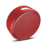 AWINNER Silicone Case for Amazon Echo Dot 2nd (Red)