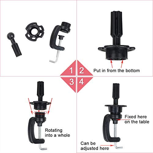 Wig Mannequin Head Stand, wig head stand,Cosmetology Manikin Holding Clamp/Stand 2 packs (black)