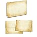 Aged Parchment Paper Note Card Set for Writing-Tent Fold-4.75x6.5-8-Pack