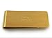 Money Clip Classic Cash & Credit Card Holder Wallet • Premium Slim Polished Brass & Stainless Steel Steel for Men and Women • 0.6mm Ultra Thin Profile (Polished Gold Brass)