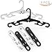 NICEDACK Premium Travel Hangers - 6 Pack Portable Folding Clothes Hangers - Super Bearing Collapsible Hanger Foldable Clothes Drying Rack for Travel, Indoor and Outdoor Use (Black&White)