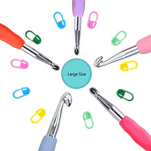 5 10+0mm+Crochet+Ergonomic+Handles+Aluminum
