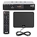 ViewTV AT-163 ATSC Digital TV Converter Box Bundle with ViewTV 50 Mile Amplified Flat HD Digital Indoor TV Antenna w/ Recording PVR Function / HDMI Out / Coaxial Out / Composite Out / USB Input
