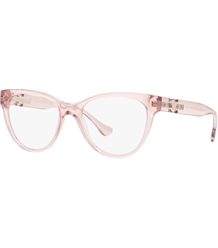 Versace ICONIC VE 3347 5435 Transparent Pink Plastic Cat-Eye Eyeglasses 52mm Versace ICONIC VE 3347 Plastic Womens Cat-Eye Eyeglasses  main image 2