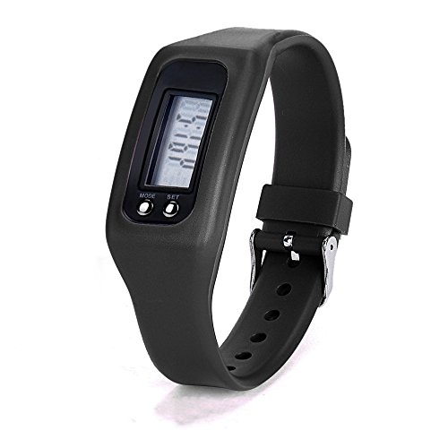 Muranba 2019 ! Digital LCD Pedometer Run Step Walking Distance Calorie Counter Watch Bracelet (Black)