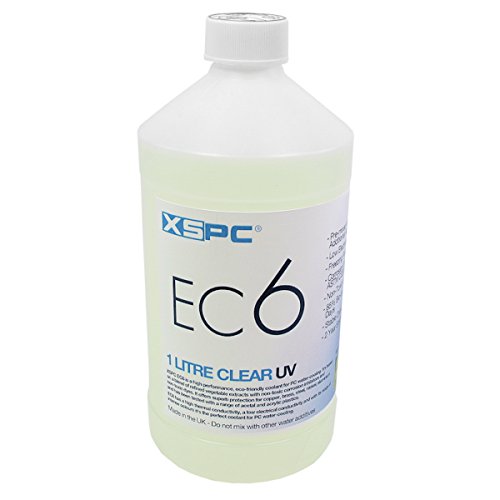 XSPC EC6 High Performance Liquid Cooling Premix Coolant - 1L - Clear / UV Blue