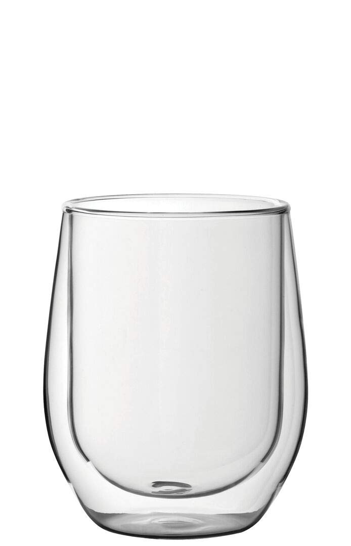 Double Walled Stemless Glassware | Cocktails | Champagne & Prosecco | Whiskey Tumblers | Hiball Glasses (Double - Walled DOF 11.7oz (33cl) x 2)
