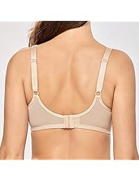 Delimira Sujetador de encaje, sin relleno, con cobertura completa, talla grande, para mujer