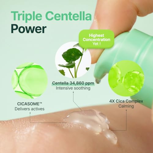 PURITO Centella Unscented Serum for Sensitive Skin – Lightweight Calming & Skin Barrier Repair, 34,860 ppm Soothing Serum, Vegan & Cruelty-Free, Korean Skincare, 2 fl.oz / 60ml