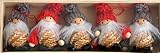 Straw Santas w/Knit Clothing - 5 pk