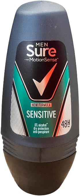 Sure Men Sensitive Anti-Perspirant Deodorant 50ml Roll-On 3 Pack