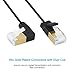 Cat7 Ultra Slim Ethernet Cable Right Angle, Cablecreation SSTP Shielded Network Patch RJ45 8P8C Cable Cat 7(Category 7), 3m（10FT）, Black