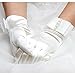 Elinadress Women's Wrist Length Bridal Gloves With Pearls For Wedding Dress Finger Gloves Ivory