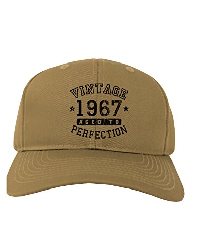 TooLoud 50th Birthday Vintage Birth Year 1967 Adult Baseball Cap Hat - Khaki