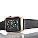 CINORS Leather Band Compatible/Replacement for Apple Watch 38mm 40mm Genuine Leather Black Bands Replacement Loop Strap with Rose Gold Buckle for iWatch Series 6 5 SE 4 3 2 1