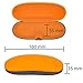 OptiPlix Kids Eyeglass Case, Childrens Bright Noen Color Protective Hard Sunglasses & Glasses Holder -Orange