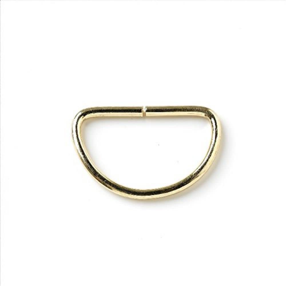 Merriway BH05177 (20 Pcs) Curtain Metal D-Rings Electro-Brassed 25mm - Pack of 20 Pieces