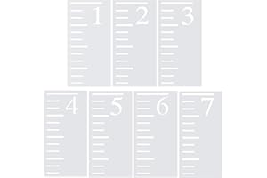 LYMSSESS 7 Feet Growth Chart Stencil, 7 Pcs Kids Height Growth Chart Reusable Ruler Template for Painting on Wood Wall Paper 12 x 6 inch