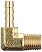 Dixon EL2H2M Brass Hose Fitting, Insert 90 Degree Elbow, 1/4