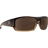 SPY Optic Piper, Rectangular Wrap Sunglasses, Color and Contrast Enhancing Lenses