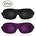 3D Sleep Mask (leeken New Design 2 Pack) Eye Mask for Sleeping - Contoured Eyemask - Blindfold Airplane mask- Night Blinder Eyeshade for Men Women