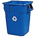 Rubbermaid Commercial Recycle Bin, 40 Gallon, Blue, FG353673BLUE