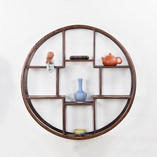 ソリッドウッド中国の壁掛け ウォールシェルフ ティー棚 ウォールラック アンティーク棚 ティールームの装飾フレーム カウンターディスプレイスタンド 60センチメートル60 激安挑戦中 ハンギング
