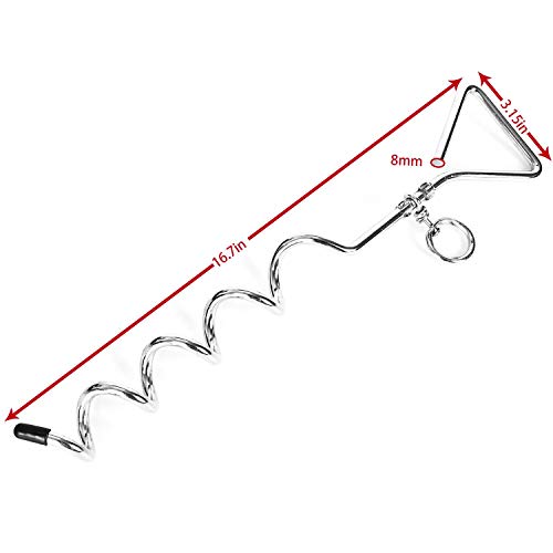 ZIZILAND Trampoline Anchor Kit, Heavy Duty Tie Downs System with Ground Wind Stakes, Set of 4 - Thumbnail 4