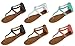 The Bay Women's Metallic Braided T-Strap Gladiator Thong Sandals