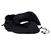 Kingta U Shape Portable Memory Foam Travel Pillow,Ergonomic and Washable Cover,Best for Camping,Studying,Traveling and Working (Black)