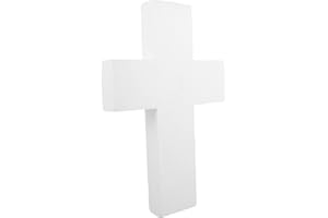 Cabilock Unfinished Foam Cross Ornament Lightweight Polystyrene Craft Cross for DIY Christmas Party