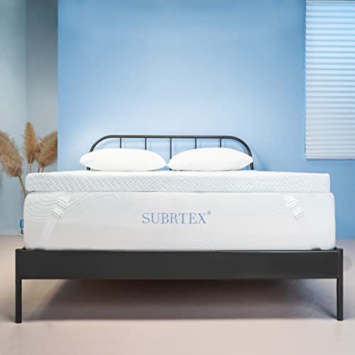 subrtex 3 Inch Full Gel Infused Memory Foam Mattress Topper with