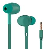 In-Ear Headphones,Welmor Wired Earbuds Headphones,Heavy Bass Earphones,Stereo Awareness Monitor Headsets with Microphone and Remote (Teal Green)