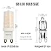 Seealle Dimmable G9 LED Bulb 4W Warm White 3000K G9 Bi-Pin Base 40W Halogen Equivalent AC120V(Pack of 6)