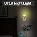 [2 Pack] UTLK Plug in LED Mushroom Night Light Lamp with Dusk to Dawn Sensor, Cut Color Changing Bed Nightlight LED Wall Light