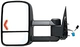 Fit System 62076G Chevrolet/GMC/Cadillac Driver Side Replacement Heated Towing Mirror with Turn Signal and Dual Glass