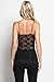 TheMogan Women's Basic Sheer Lace Tank Top Long Cami Tee