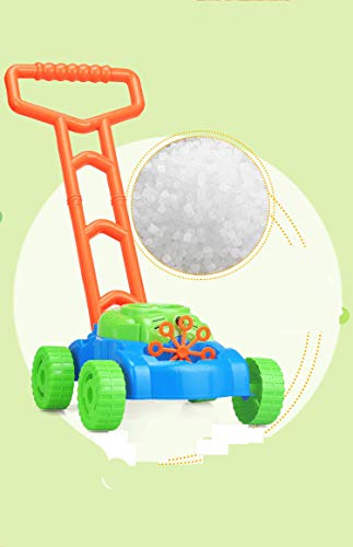 ✅Bubble Machine Auto Spillproof Bubble Blowing Baby Walker Trolley Lawn Mower Outdoor Garden Toy Bubble Maker Blower for Kids