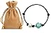 SOFYBJA PearlyPearls Single Freshwater Pearl Bracelet with Turtle Turquoise on Leather Cord Adjustable Jewelry 7.8'' Black